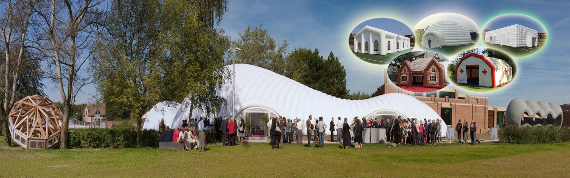 Inflatable tent for outdoor party event